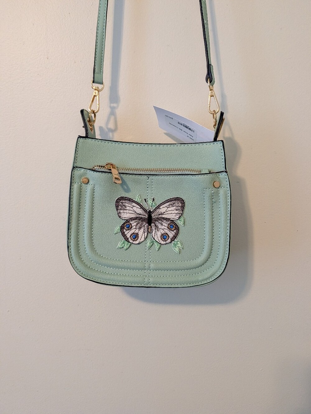 Mint Green Butterfly Crossbody Bag - Women's Shoulder Purse